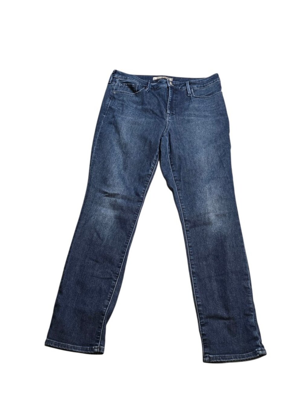 Athleta Women’s Dark Wash Mid Rise Sculptek Straight Cut Jeans Size 14
